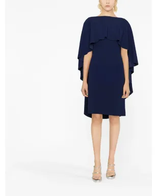 Alberta Ferretti レイヤードケープドレス - ブルー - サムネイル2