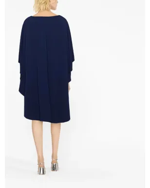Alberta Ferretti レイヤードケープドレス - ブルー - サムネイル3