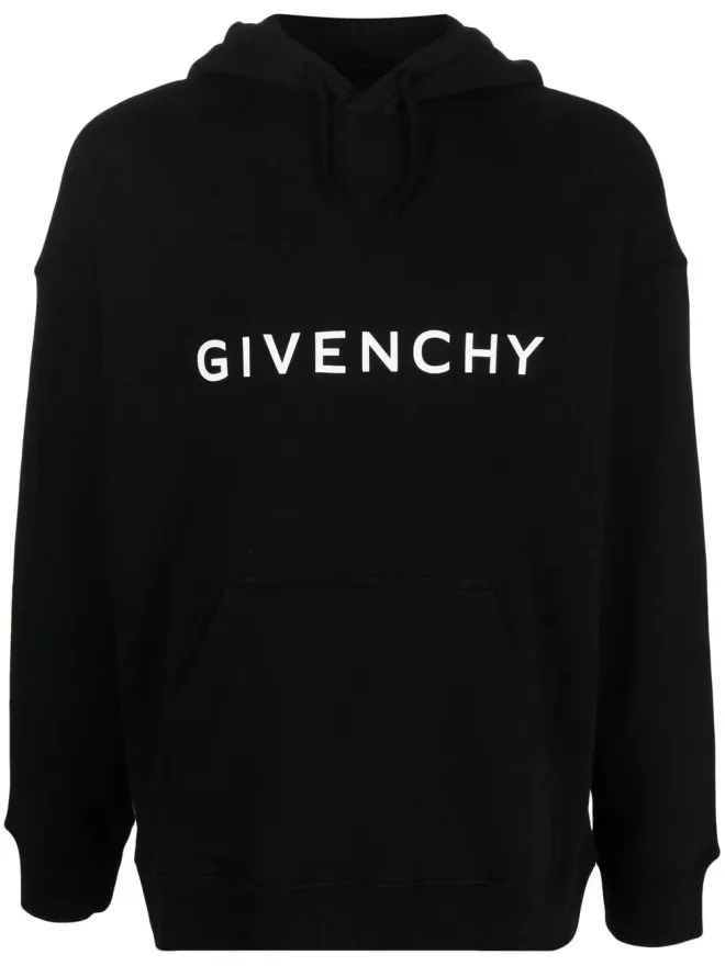 Givenchy Givenchy ロゴプリント ドローコード付きフーディーの商品画像