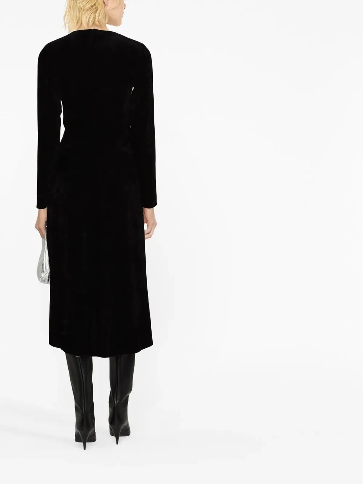 ISABEL MARANT 長袖Vネック ミディドレス - ブラック - 画像4