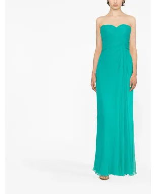 Alberta Ferretti ギャザー入りストラップレスイブニングドレス - サムネイル2