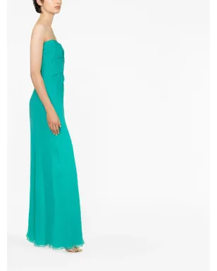 Alberta Ferretti ギャザー入りストラップレスイブニングドレス - サムネイル3