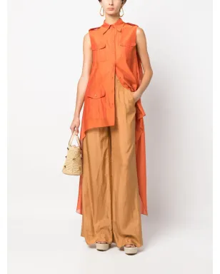 Alberta Ferretti ロングライン シルク パラッツォパンツ - サムネイル2