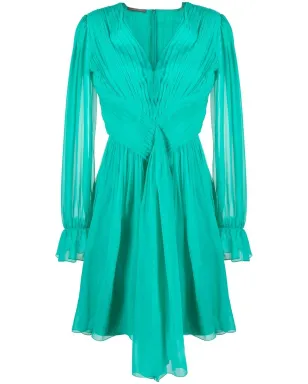 Alberta Ferretti プリーツ入り長袖ミニドレス - サムネイル1