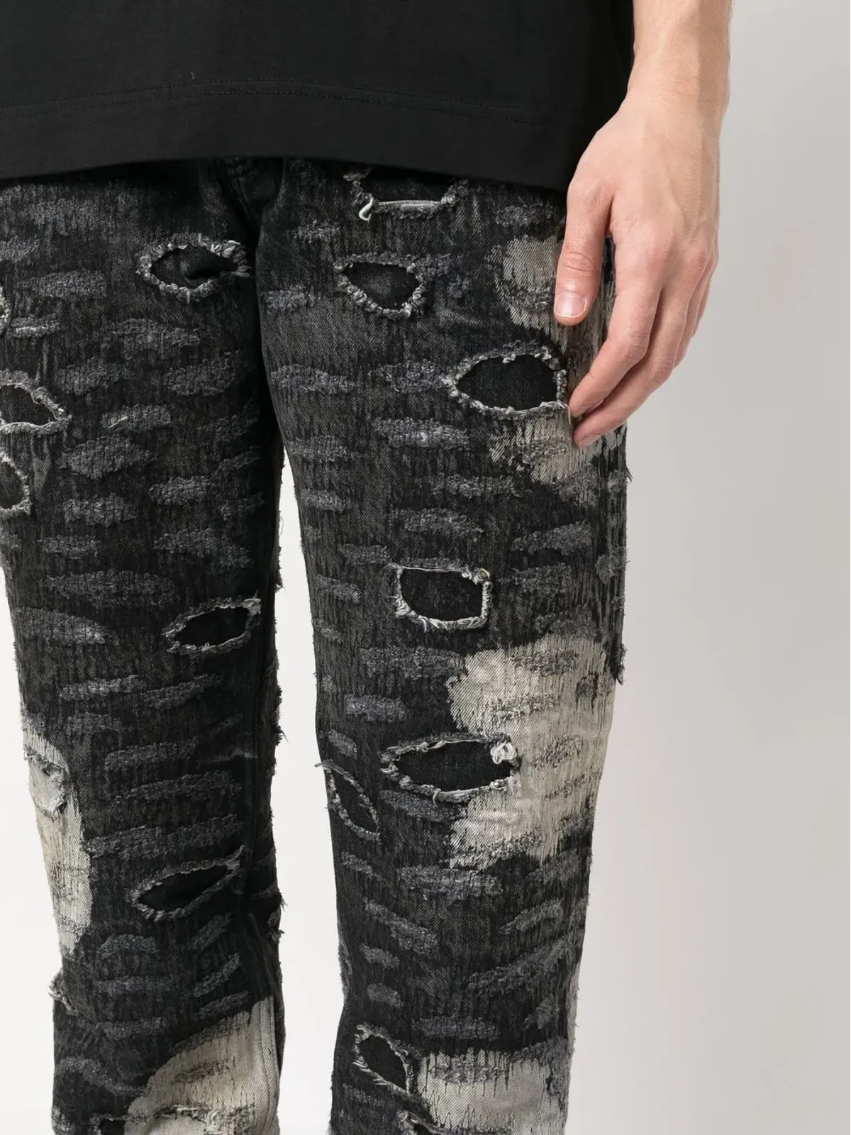 Givenchy ディストレスド・エフェクト ストレートレッグパンツ - 画像5