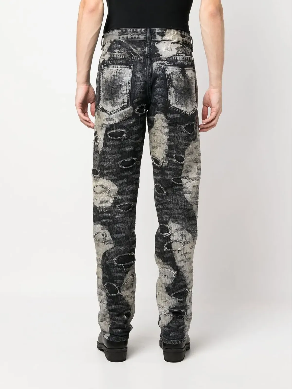 Givenchy ディストレスド・エフェクト ストレートレッグパンツ - 画像4
