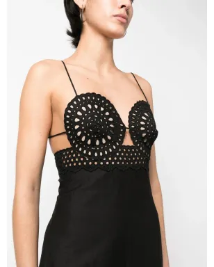 Stella McCartney broderie anglais フレアレッグジャンプスーツ - ブラック - サムネイル5