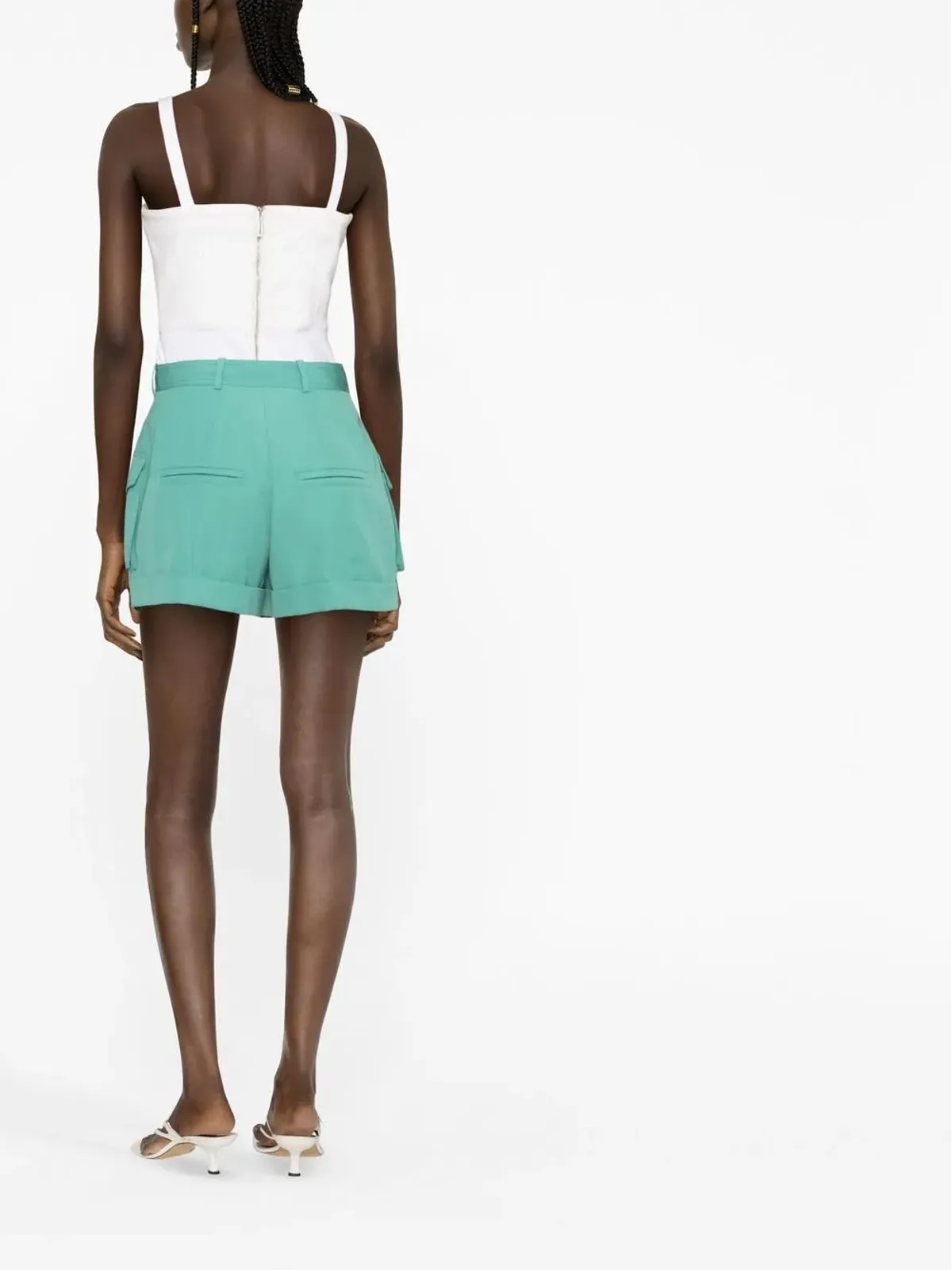 Balmain ハイウエスト フラップポケットショーツ - 画像4
