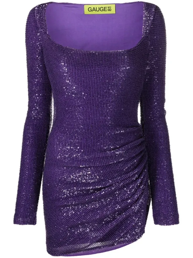 Gauge81 GAUGE81 sequin-embellished long-sleeve minidressの商品画像