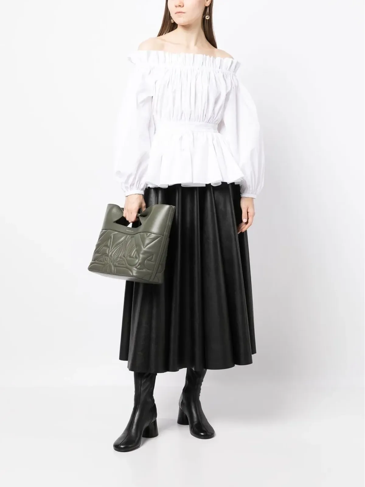 Alexander McQueen オフショルダーブラウス - 画像2
