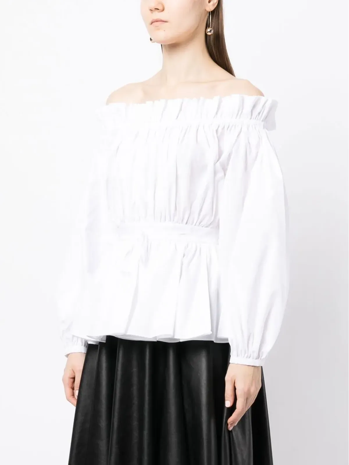 Alexander McQueen オフショルダーブラウス - 画像3