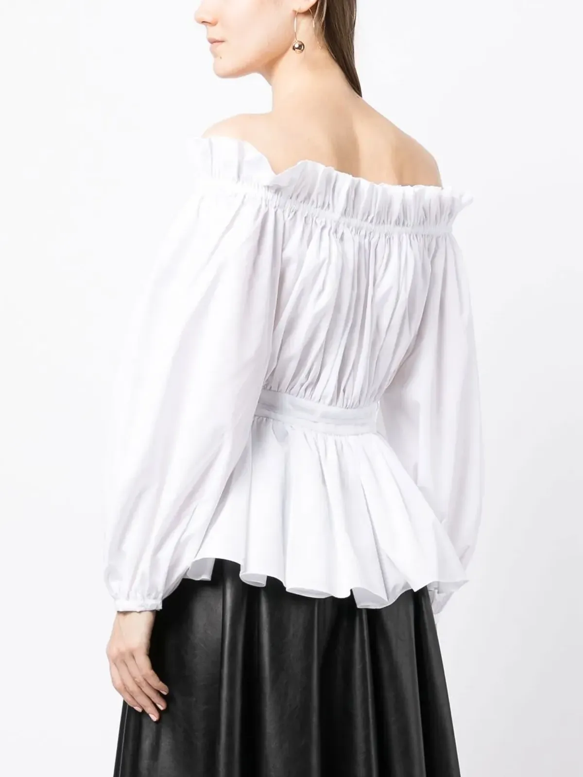 Alexander McQueen オフショルダーブラウス - 画像4