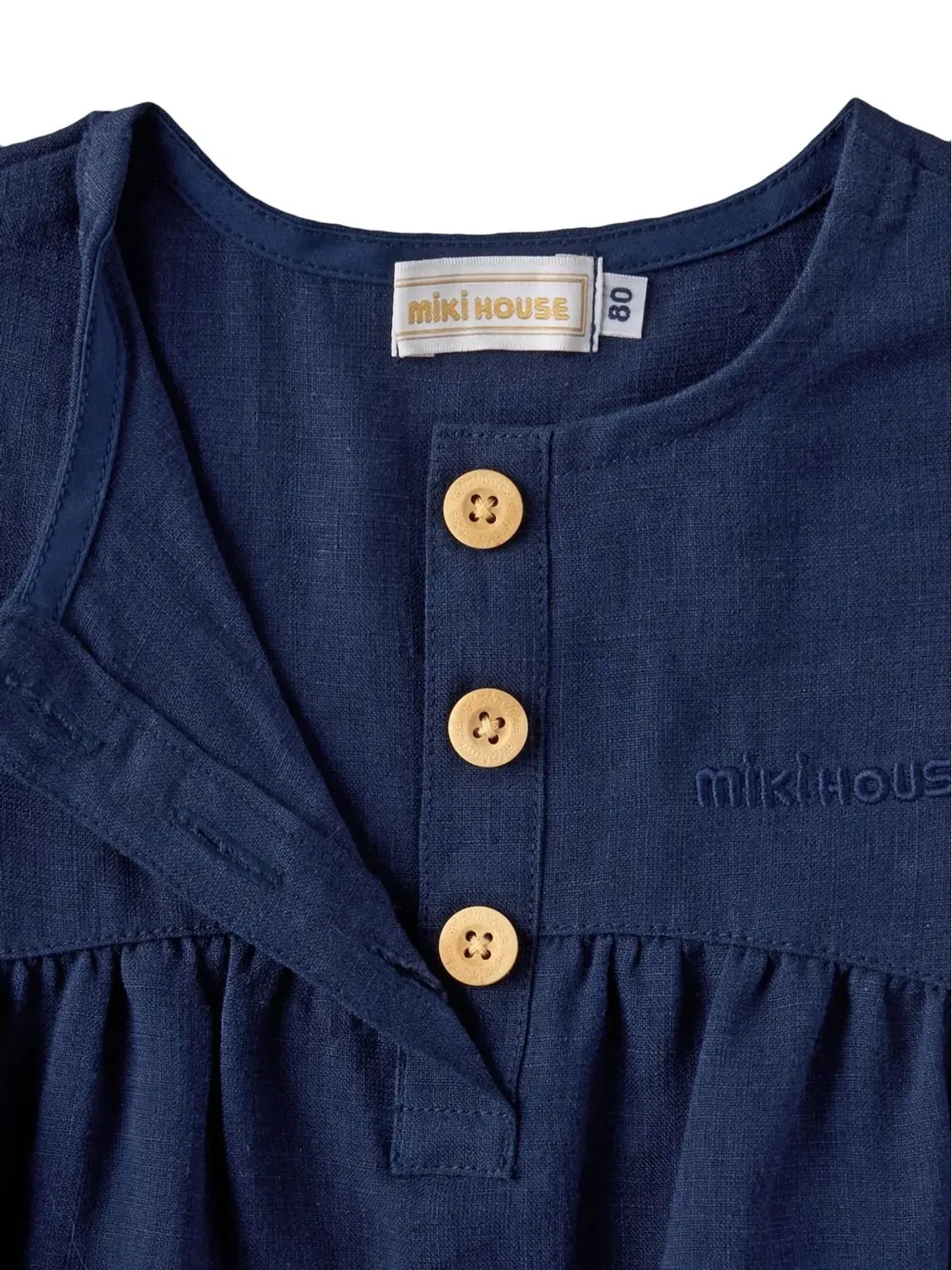 Miki House 刺繍ロゴ入り半袖ワンピース - 画像4