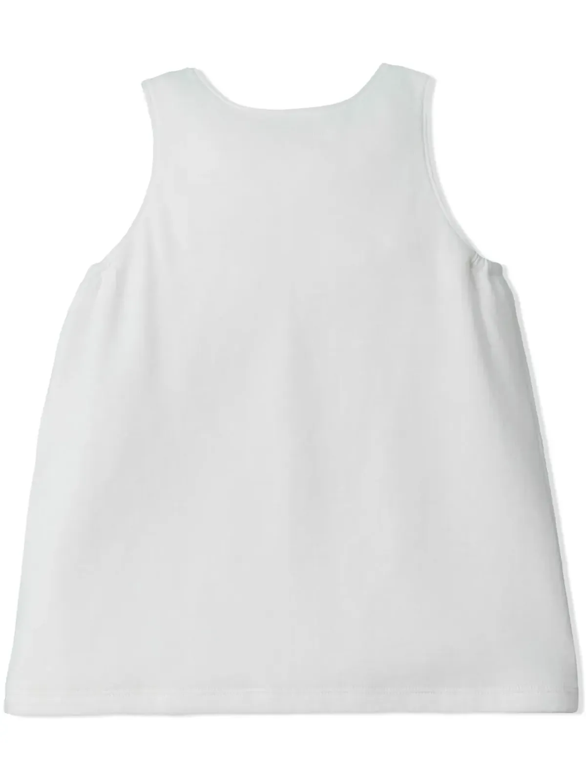 Miki House embroidered-logo pinafore dress - White - 画像2
