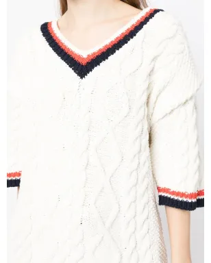 pushBUTTON 七分袖ケーブルニットトップ - サムネイル5