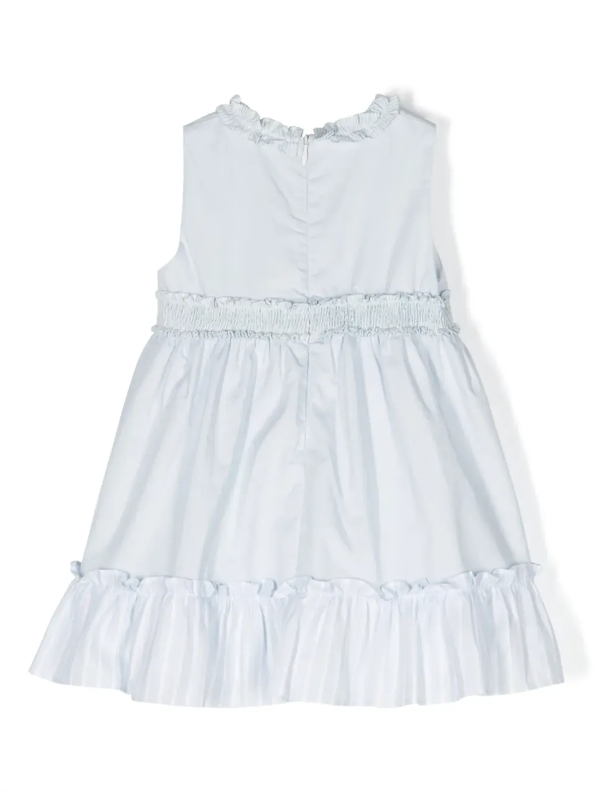 Patachou flared cotton dress - Blue - 画像2
