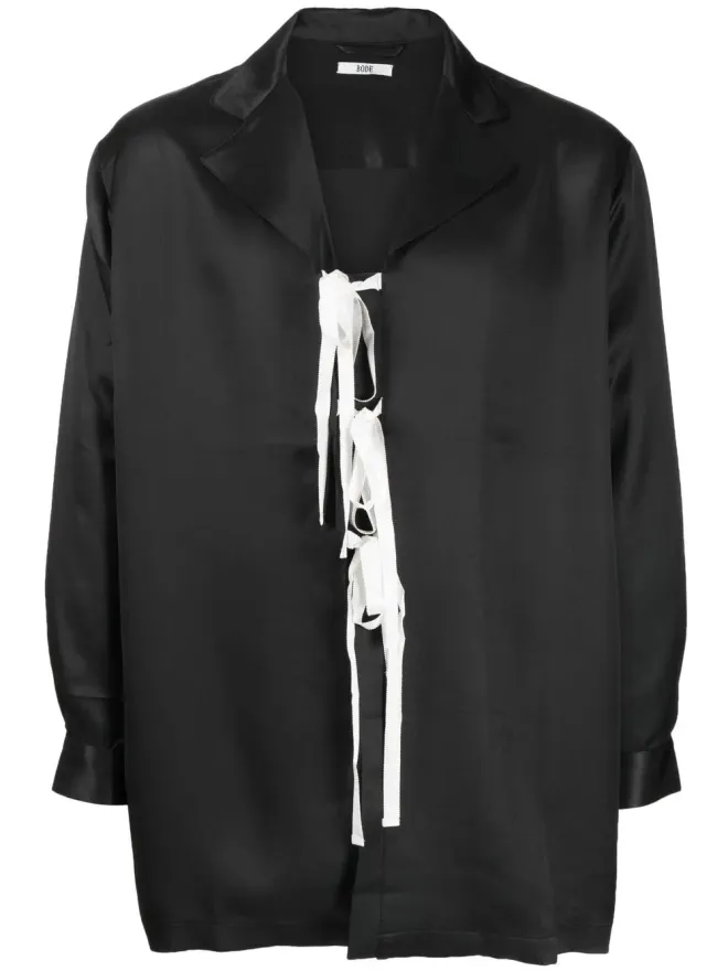 Bode BODE シルクタイ留めシャツの商品画像