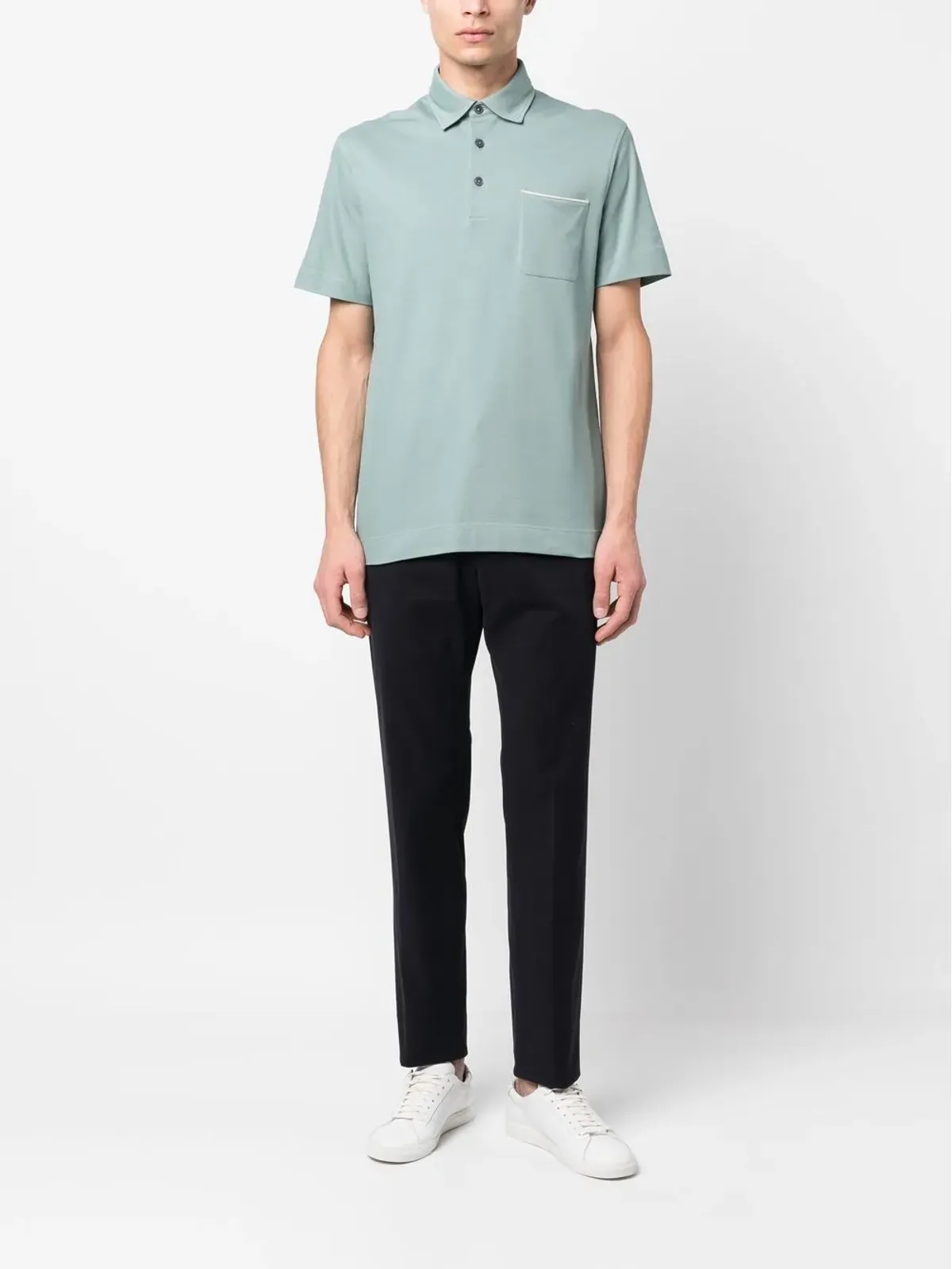 Zegna スリムカットレッグ テーラードパンツ - 画像2