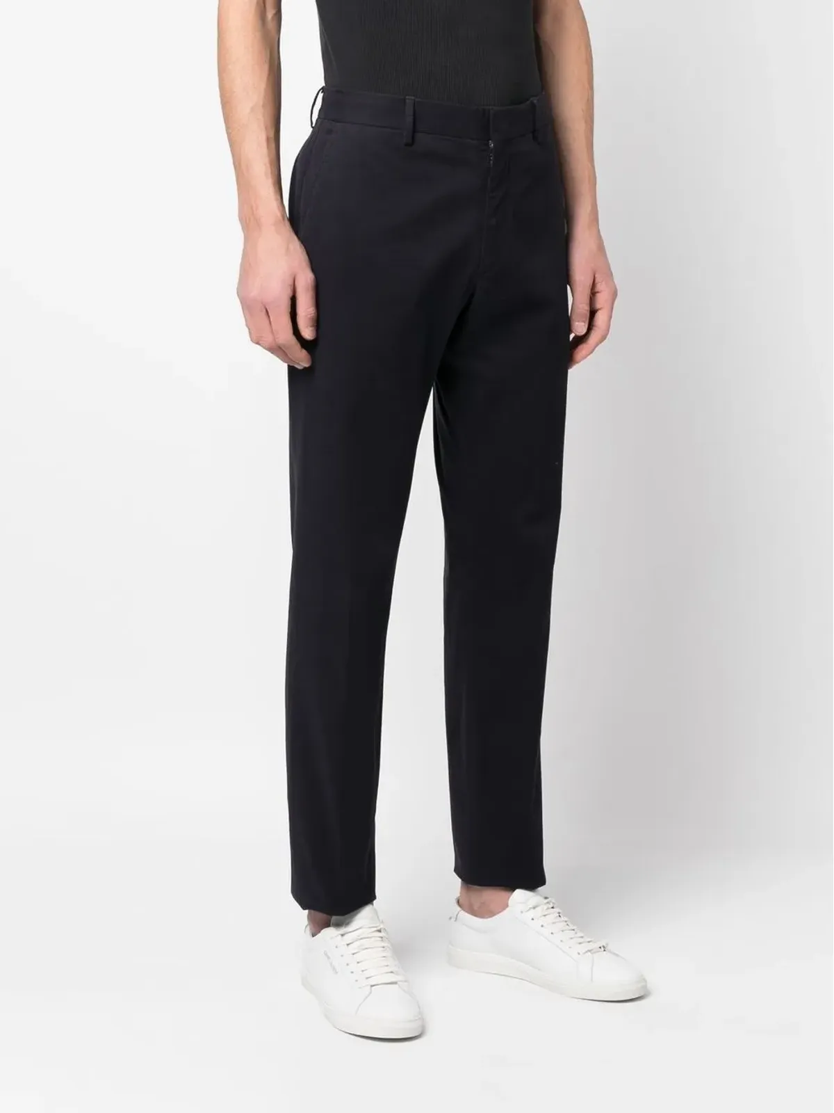 Zegna スリムカットレッグ テーラードパンツ - 画像3