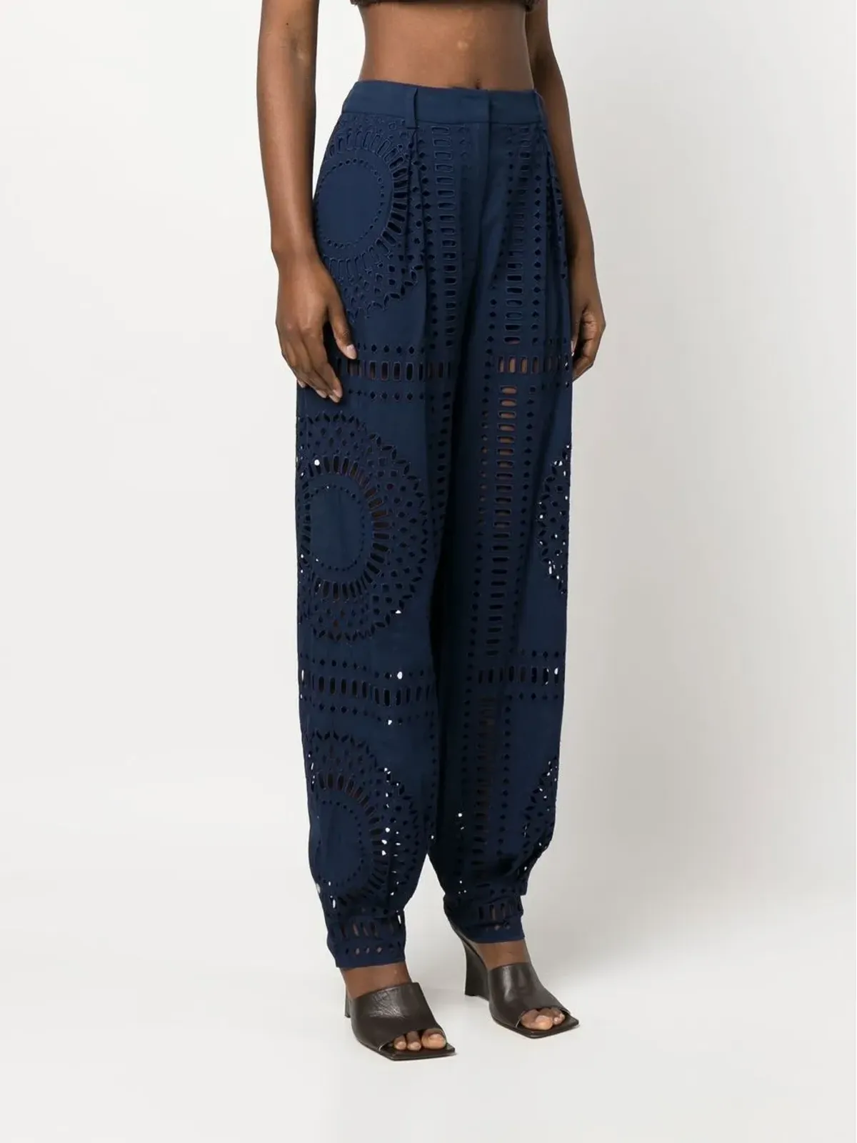 Alberta Ferretti カットアウトディテール入りハイウエストパンツ - 画像3