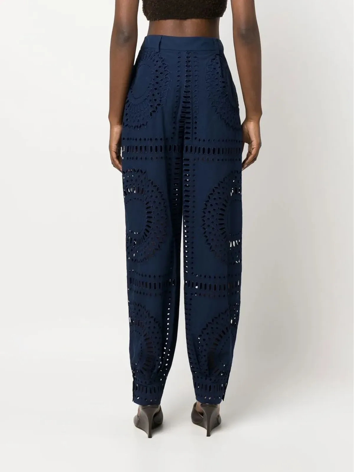 Alberta Ferretti カットアウトディテール入りハイウエストパンツ - 画像4