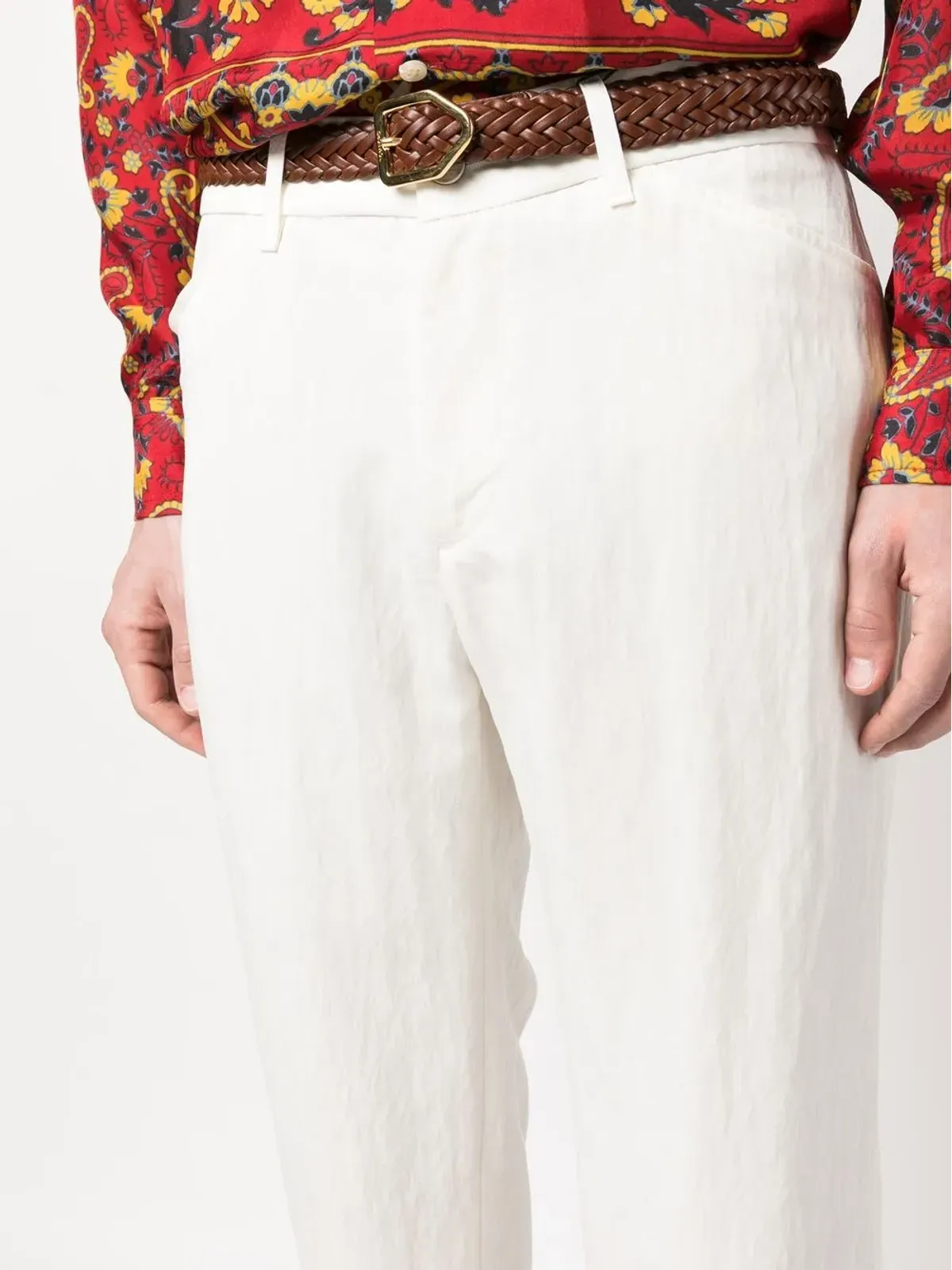 ETRO ミッドライズ・ストレートレッグパンツ - ホワイト - 画像5