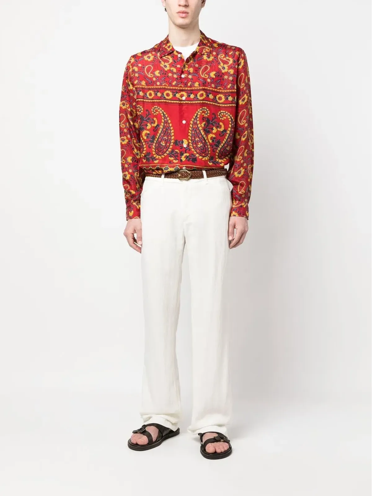 ETRO ミッドライズ・ストレートレッグパンツ - ホワイト - 画像2