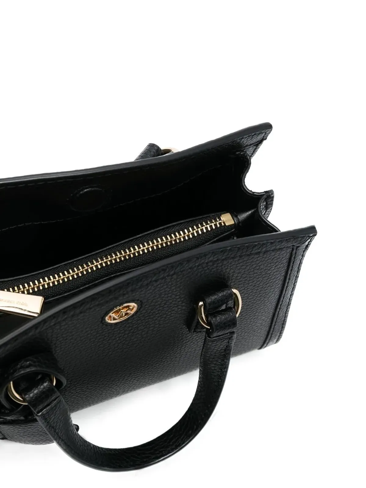 Michael Kors ロゴプレート付きレザートートバッグ - 画像5