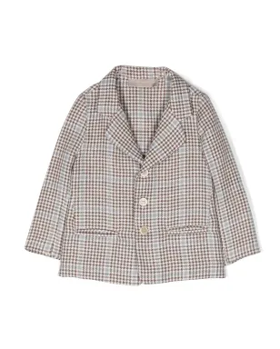 La Stupenderia チェック柄シングルブレストブレザー - サムネイル1