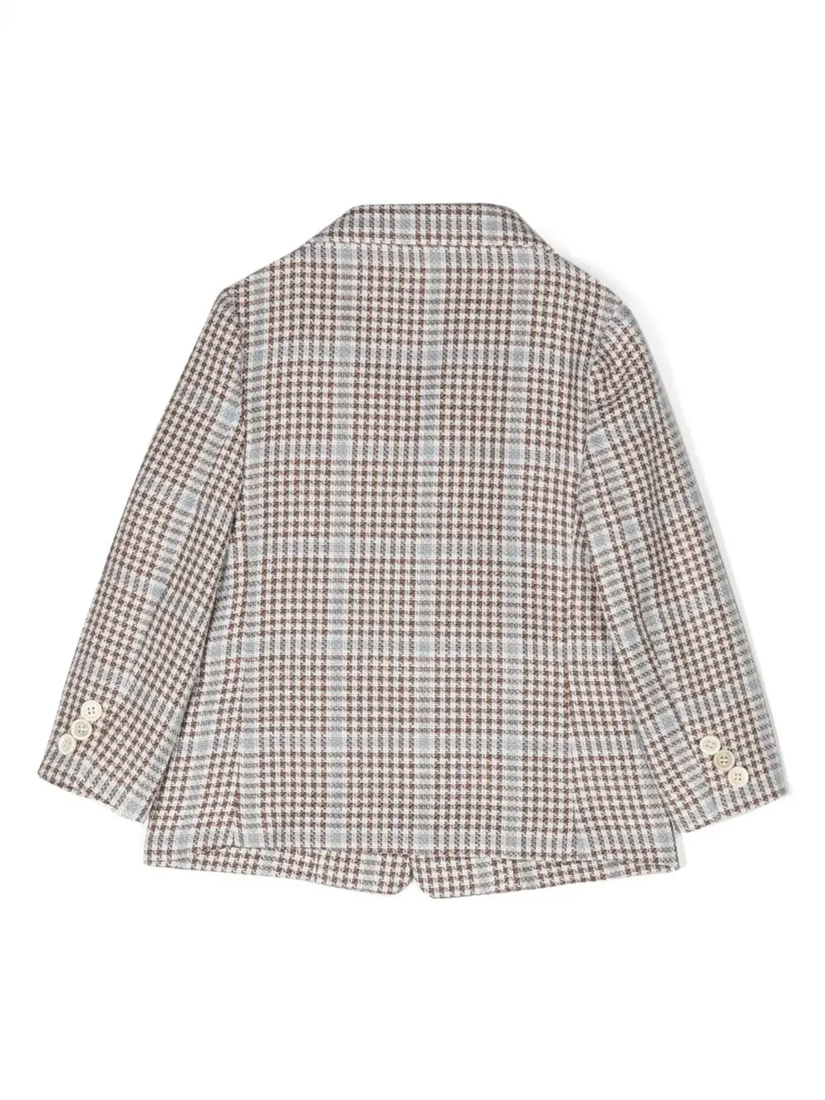 La Stupenderia チェック柄シングルブレストブレザー - 画像2
