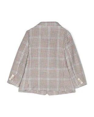 La Stupenderia チェック柄シングルブレストブレザー - サムネイル2