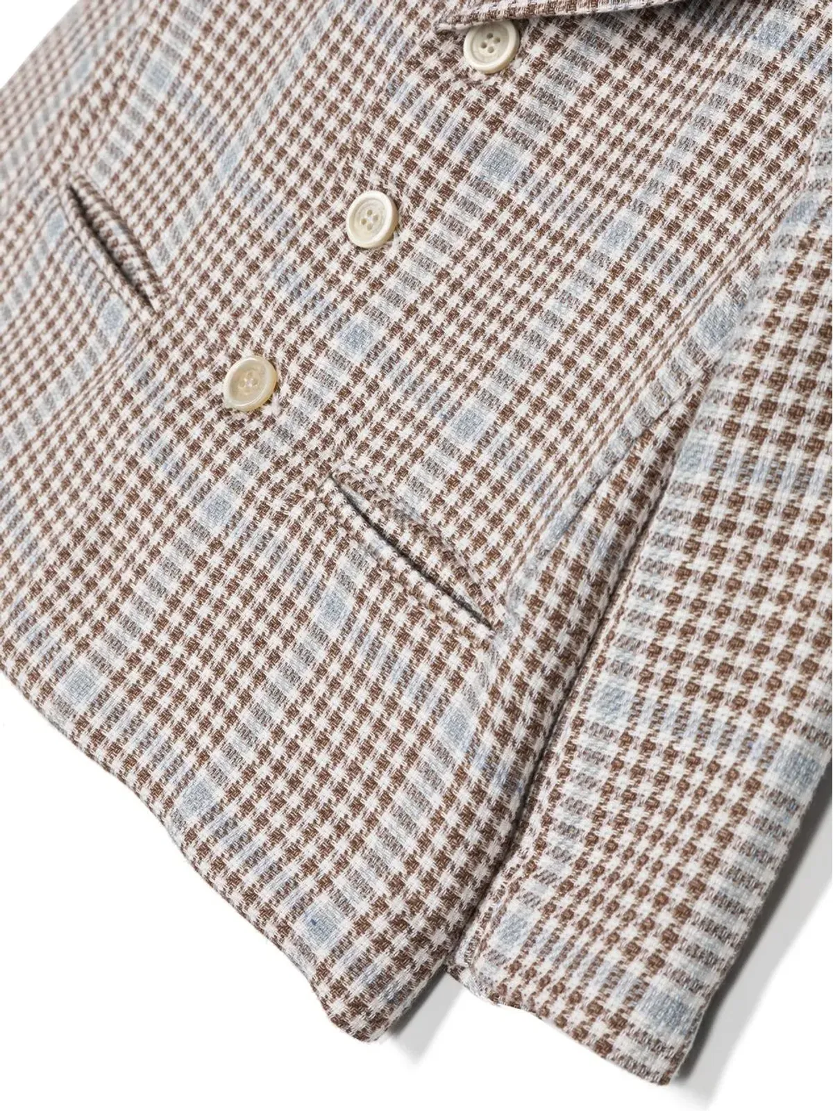 La Stupenderia チェック柄シングルブレストブレザー - 画像3