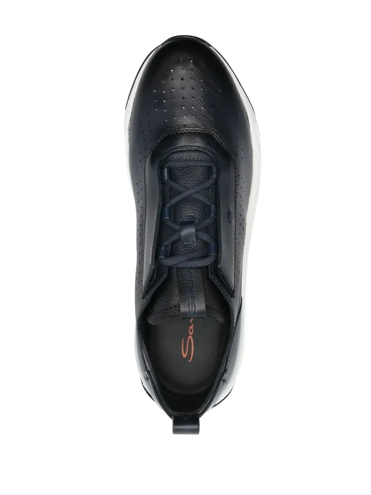 Santoni ロー・トップ レザー スニーカー - 画像4