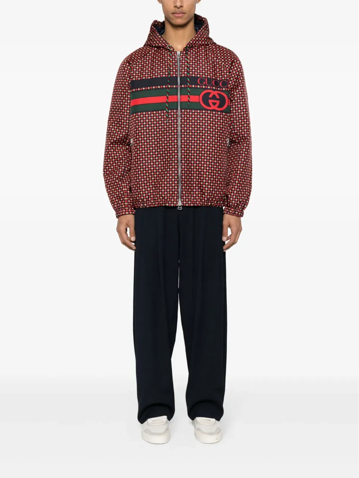Gucci インターロッキングGG フード付きジャケット - 画像2