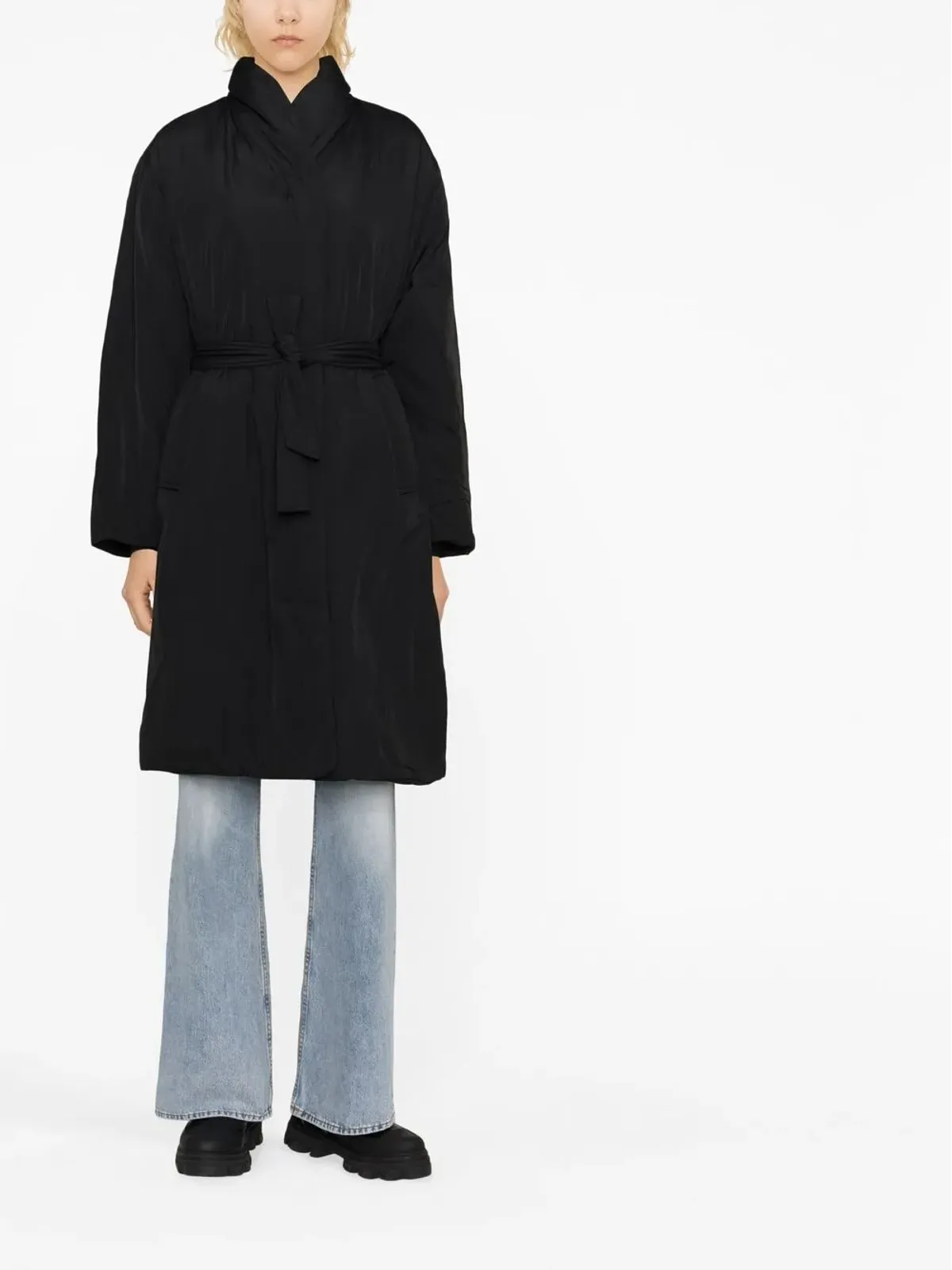 Calvin Klein パディド シングルブレストコート - 画像2