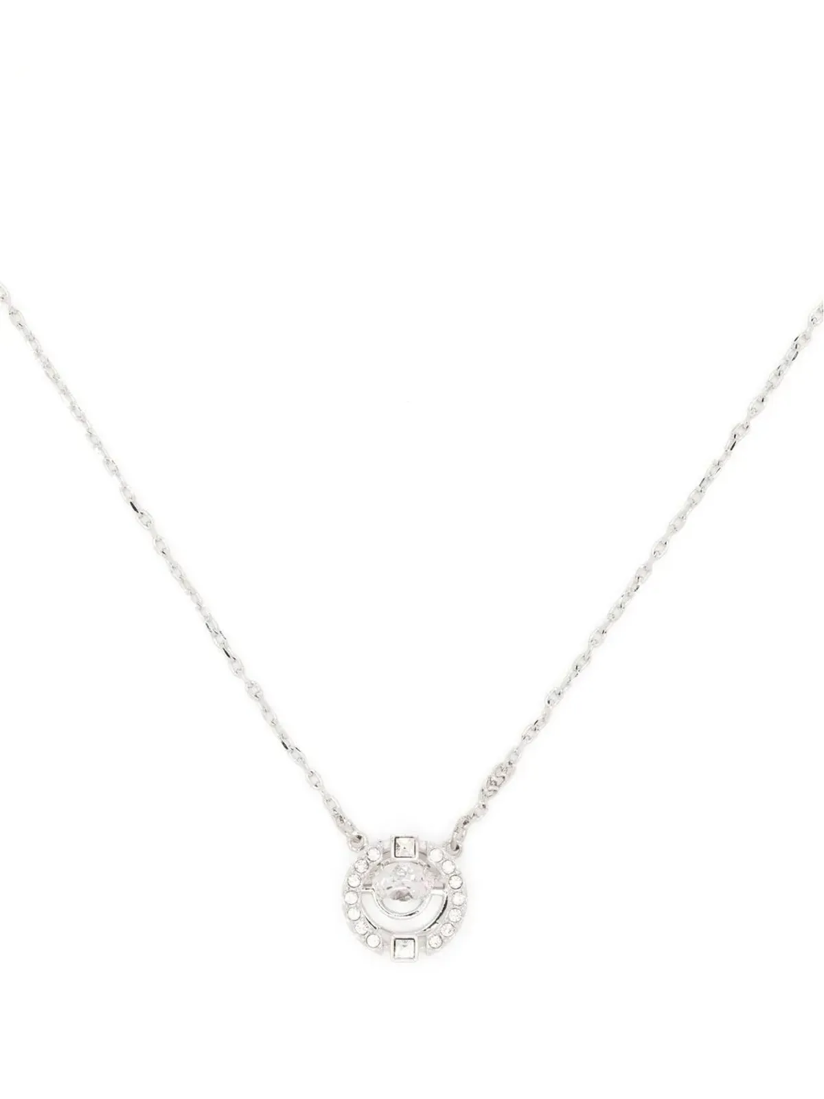 Swarovski クリスタルペンダントネックレス - シルバー - 画像1