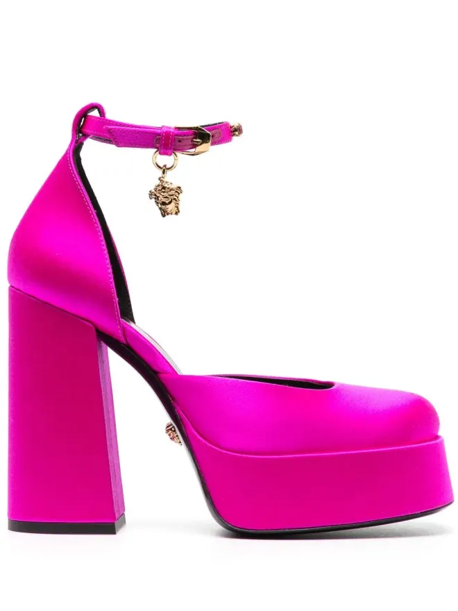 VERSACE Versace Medusa Aevitas satin pumps - Pinkの商品画像