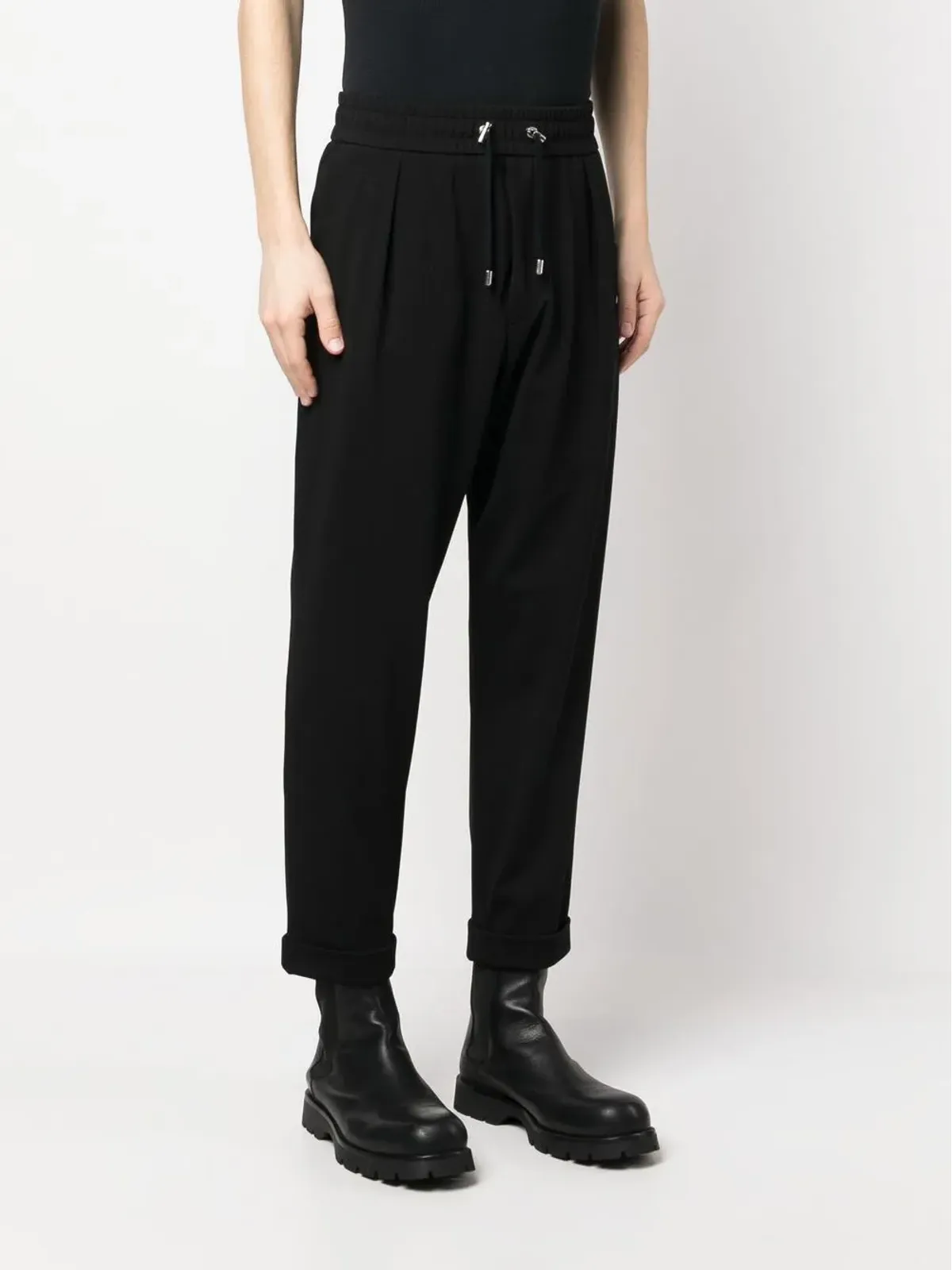 Balmain ドロップクロッチ クロップドパンツ - 画像3