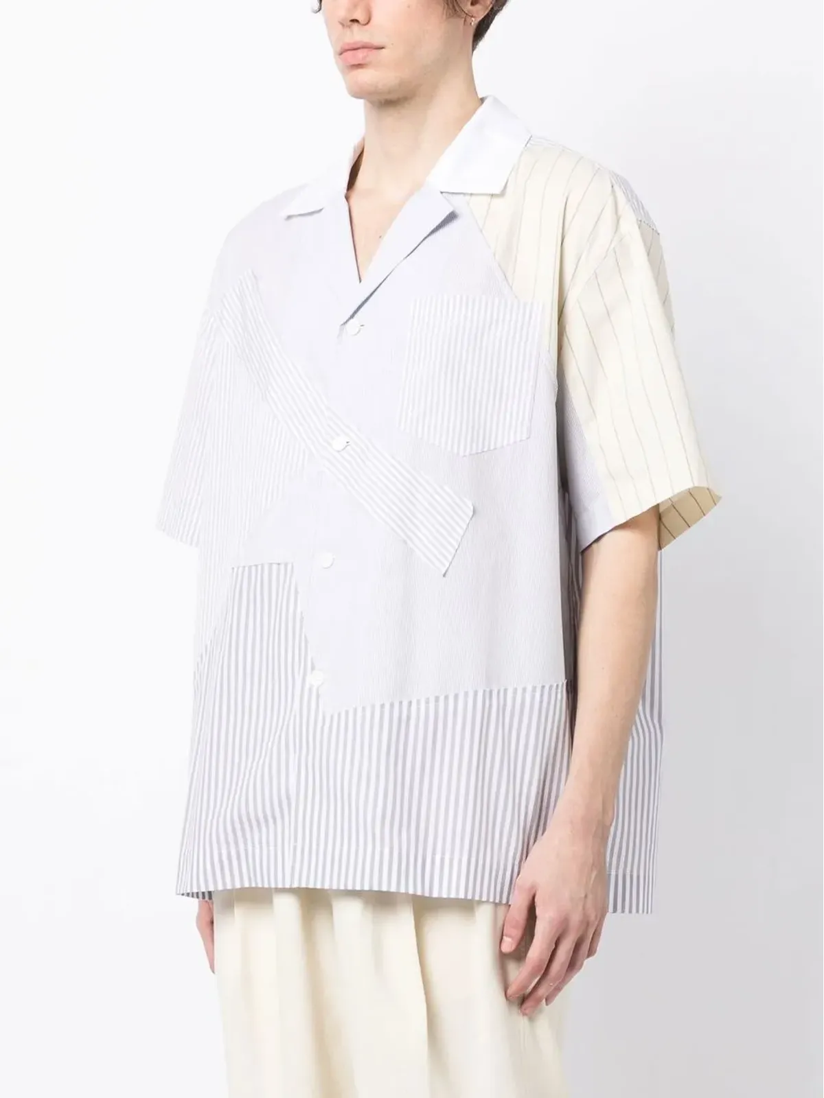 Feng Chen Wang パッチワークデザインシャツ - 画像3