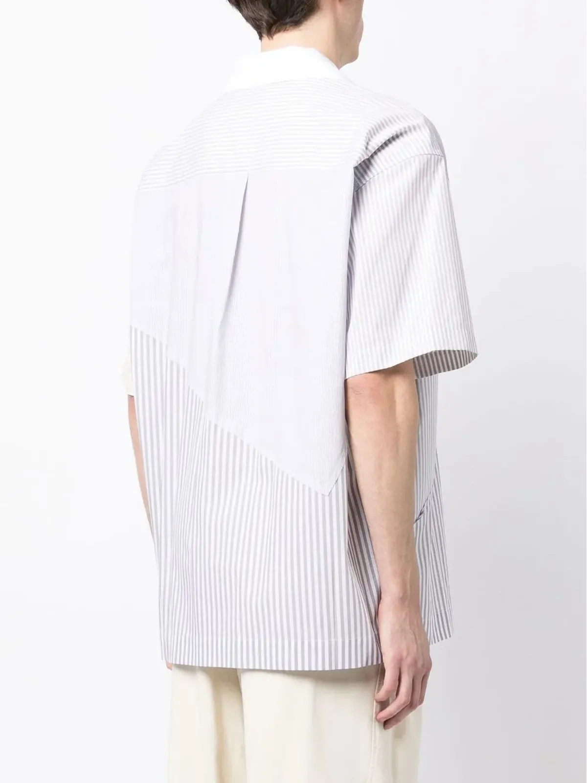 Feng Chen Wang パッチワークデザインシャツ - 画像4
