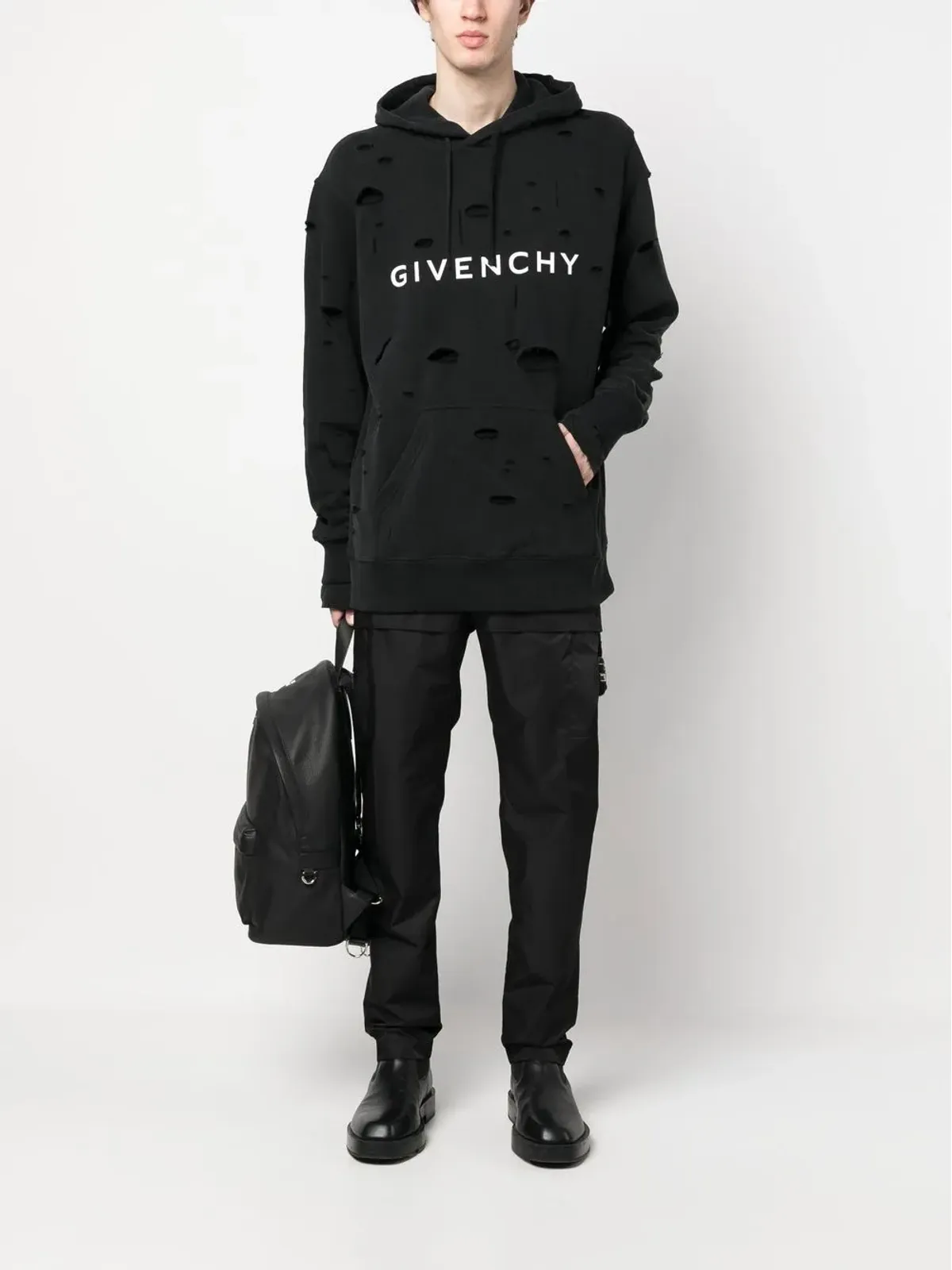 Givenchy 4Gバックル・ストレートレッグ・カーゴパンツ - 画像2