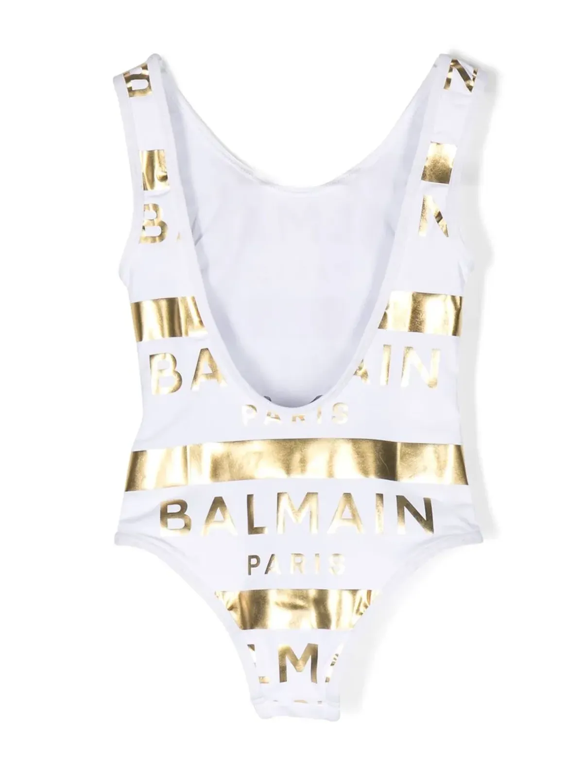 Balmain Kids メタリックロゴプリント水着 - 画像2