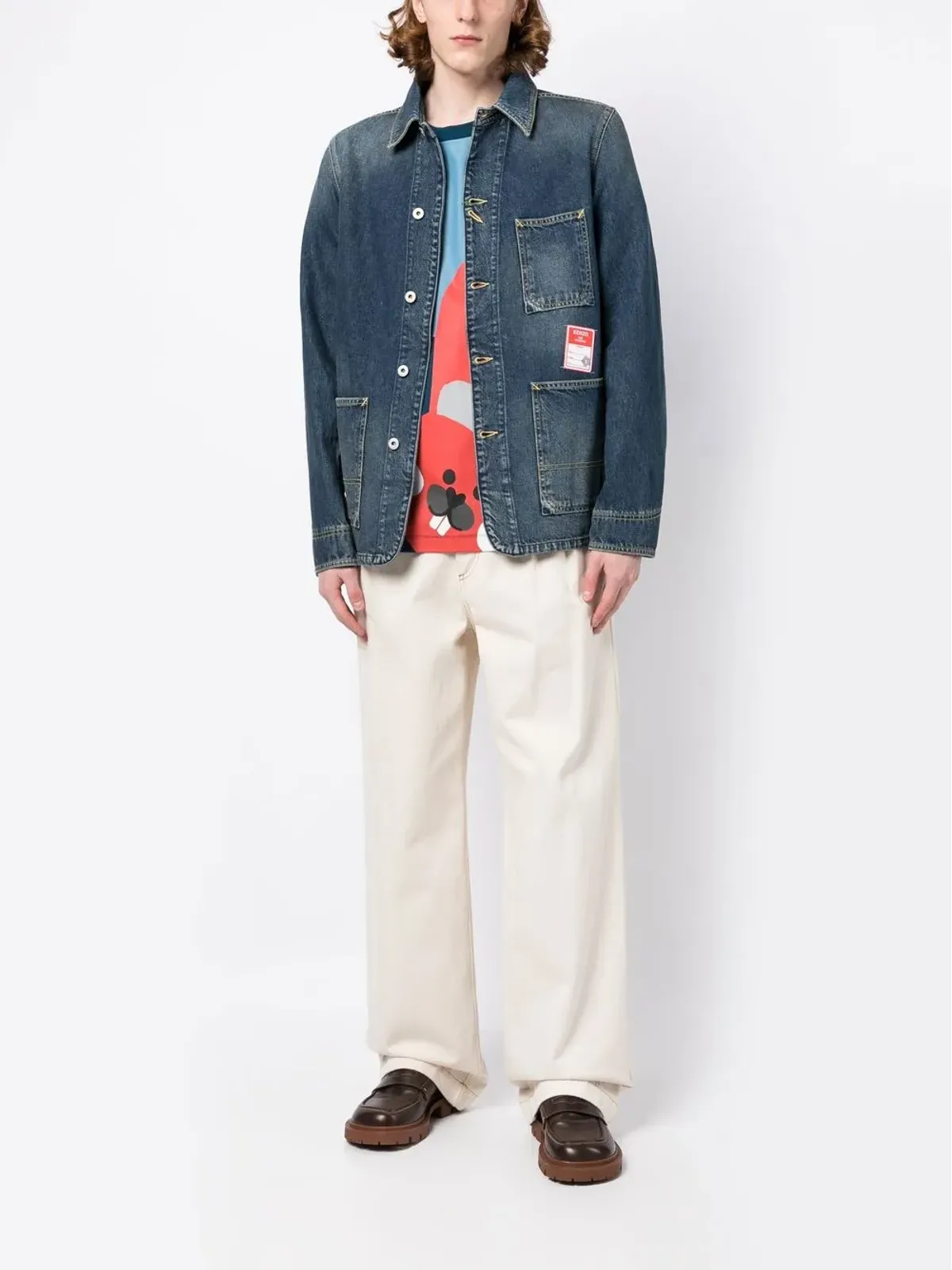 Kenzo ロゴパッチ デニムジャケット - 画像2