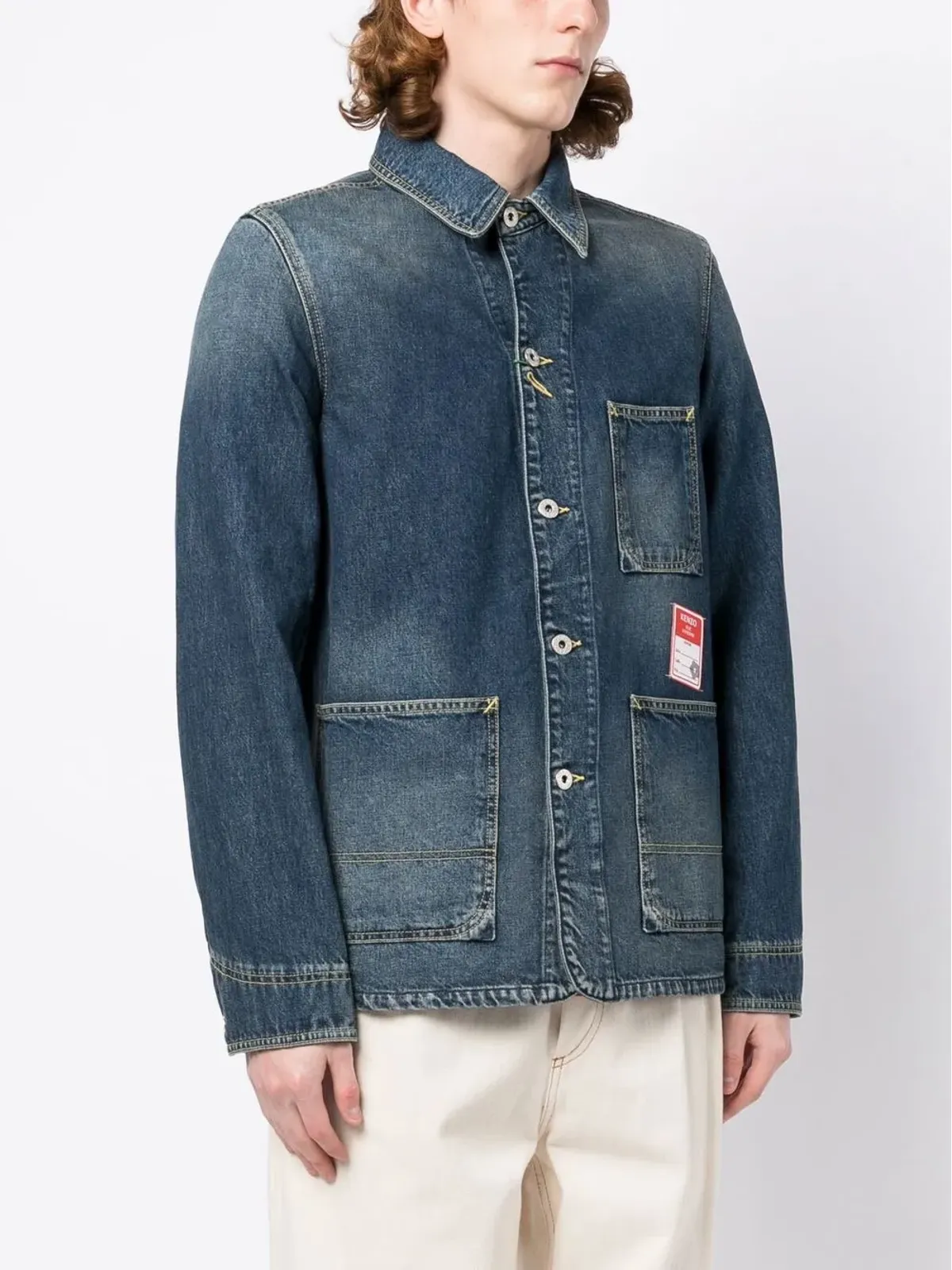 Kenzo ロゴパッチ デニムジャケット - 画像3
