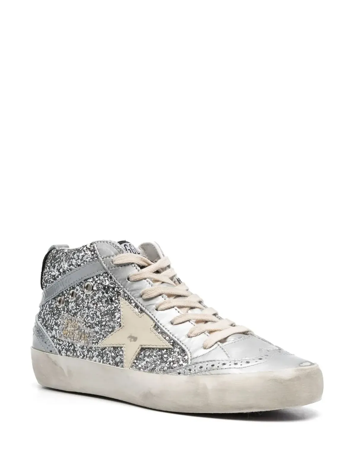Golden Goose グリッター入りハイトップスニーカー - シルバー - 画像2