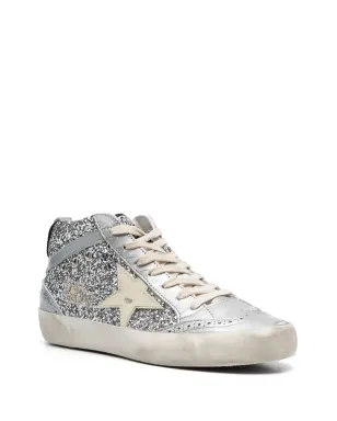 Golden Goose グリッター入りハイトップスニーカー - シルバー - サムネイル2