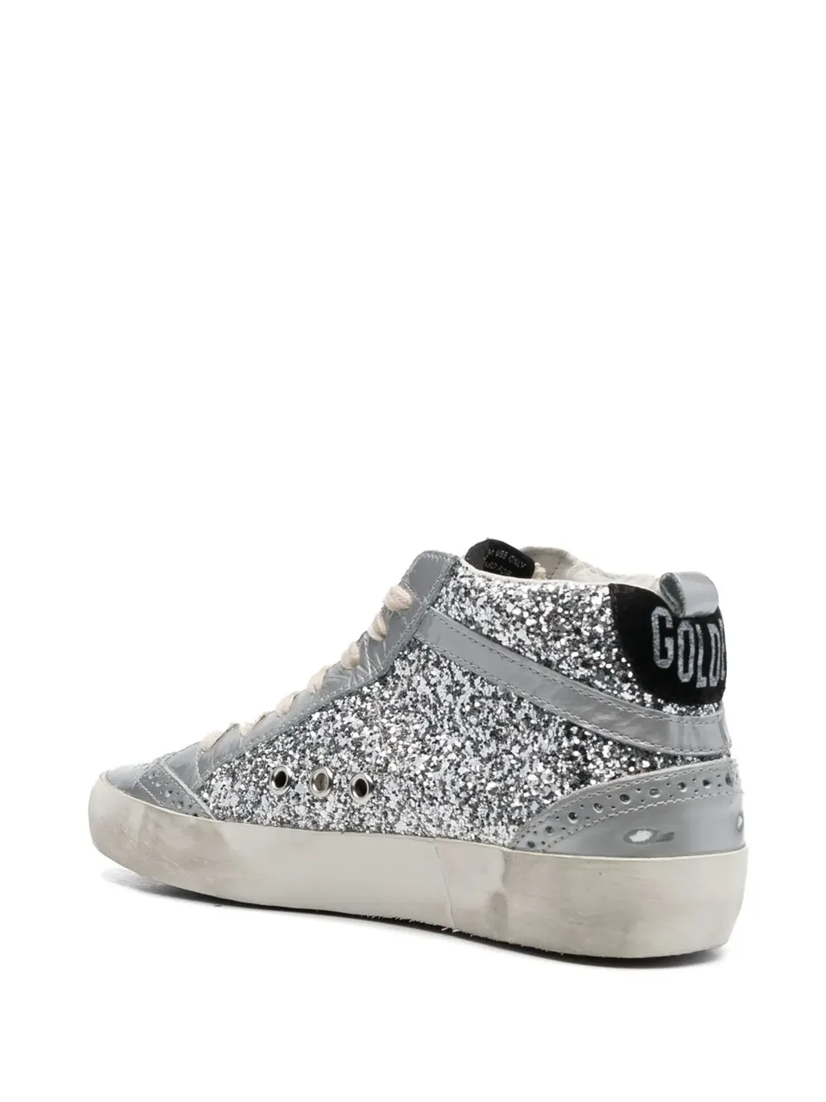 Golden Goose グリッター入りハイトップスニーカー - シルバー - 画像3