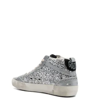 Golden Goose グリッター入りハイトップスニーカー - シルバー - サムネイル3