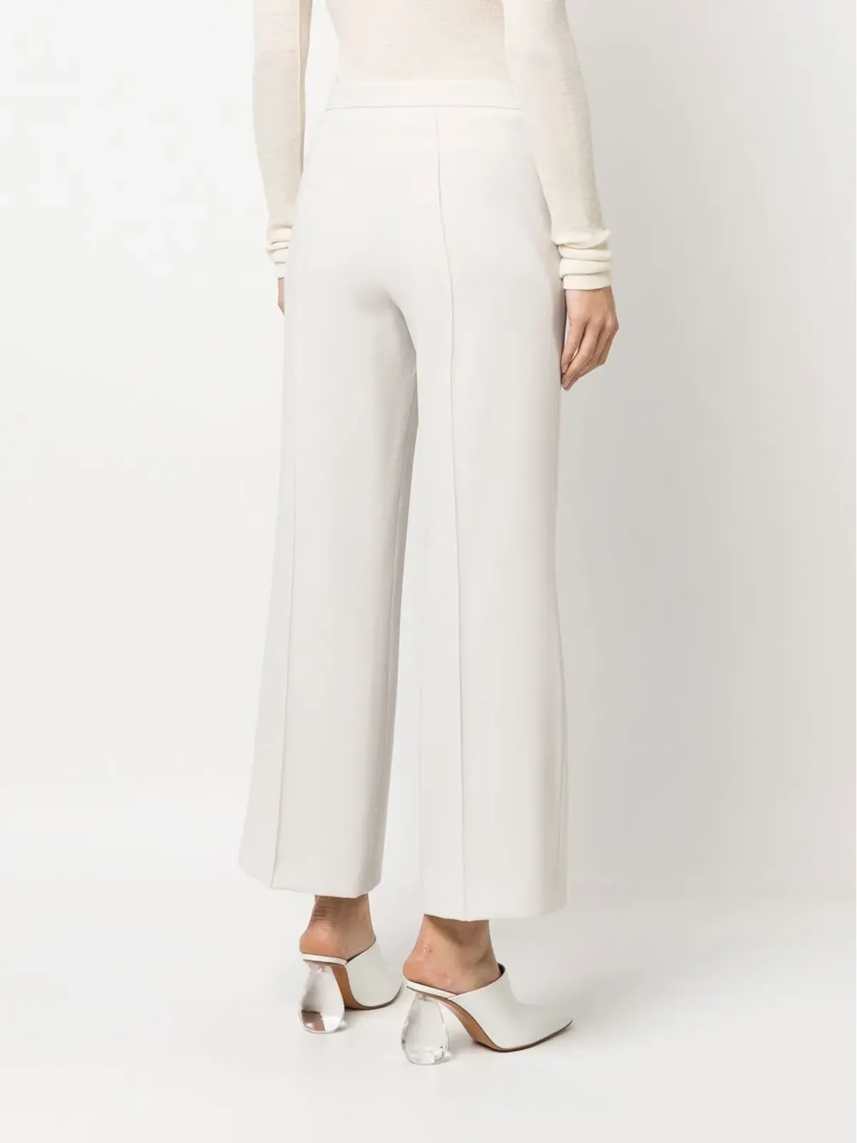 S Max Mara ニット地のクロップドフレアパンツ - 画像4