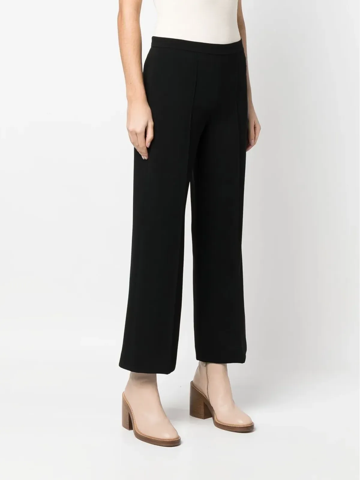 S Max Mara クロップド ピンタックディテール パンツ - 画像3